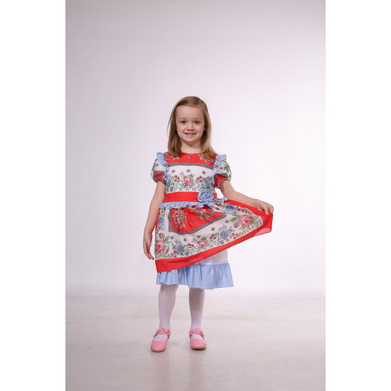 kids hand made dress red