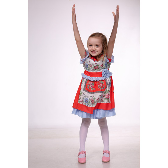 kids hand made dress red