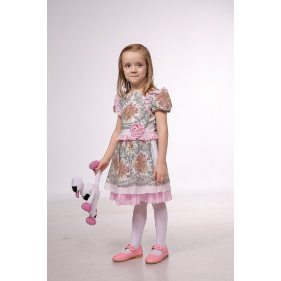 kids hand made dress pink