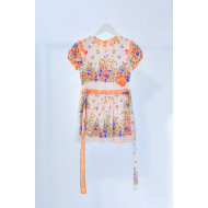 bērnu kleita-princese oranžā krāsā