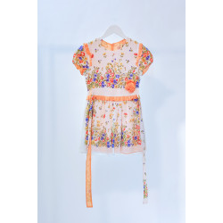 bērnu kleita-princese oranžā krāsā bērnu kleita-princese oranžā krāsā