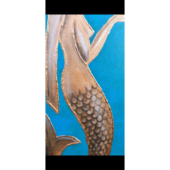 PAINTING " GOLD AND BRONZE MERMAIDS"