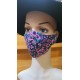 mask with pink flowers