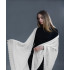 Orenburg downy shawl-spider web openwork A160-02 in natural white color