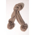 Scarf with pompoms